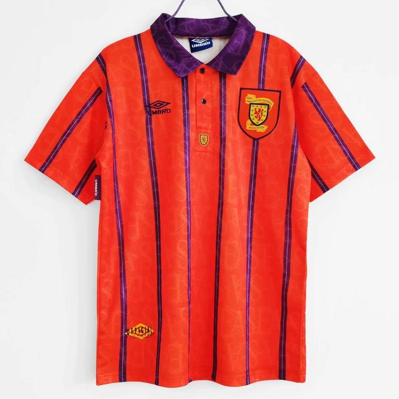 AAA Quality Scotland 93/95 Away Red Soccer Jersey